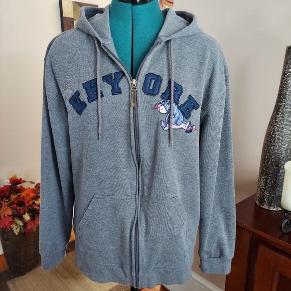 Disney Tops - Disney Eeyore Full Zip Up Hoodie